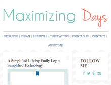 Tablet Screenshot of maximizingdaysblog.com